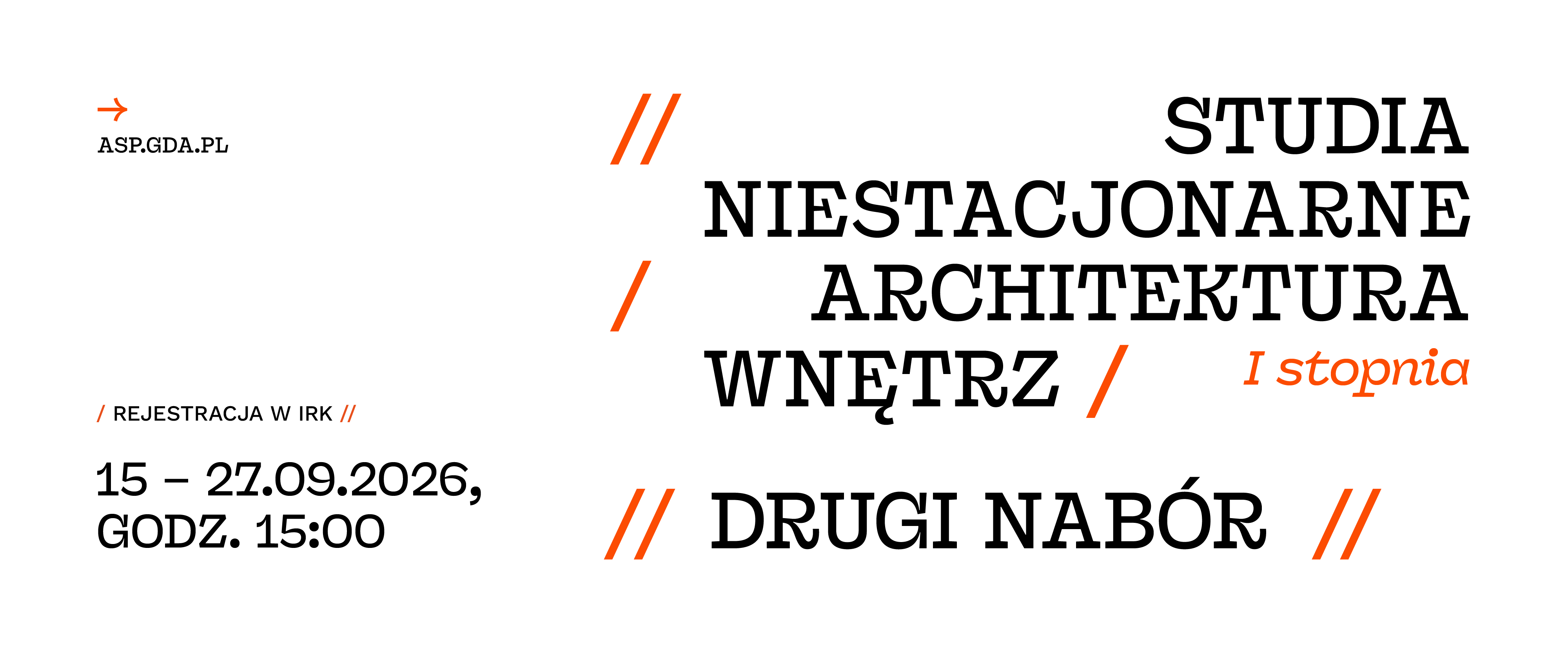 Rekrutacja - niestacjonarne, architektura wnętrz I stopnia